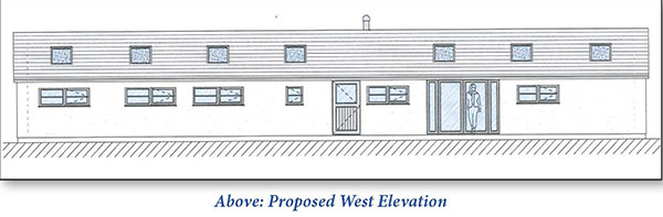 Lot: 19 - HOUSE AND OUTBUILDING WITH PLANNING SITUATED ON LARGE SITE OFFERING FURTHER POTENTIAL - Proposed West Elevation